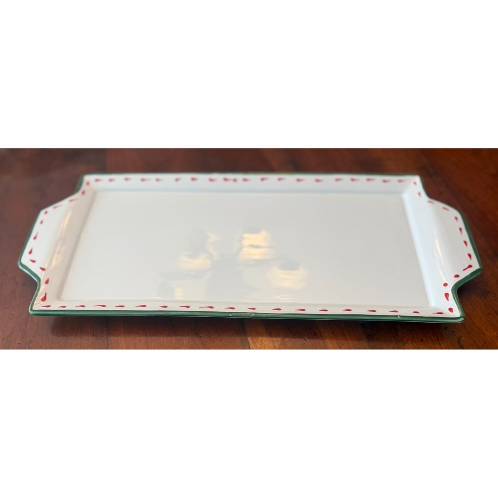 Authentic VIETRI "Pallini" 17" Rectangular Handled Serving Platter Made In Italy